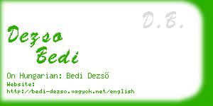 dezso bedi business card