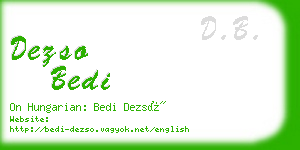 dezso bedi business card